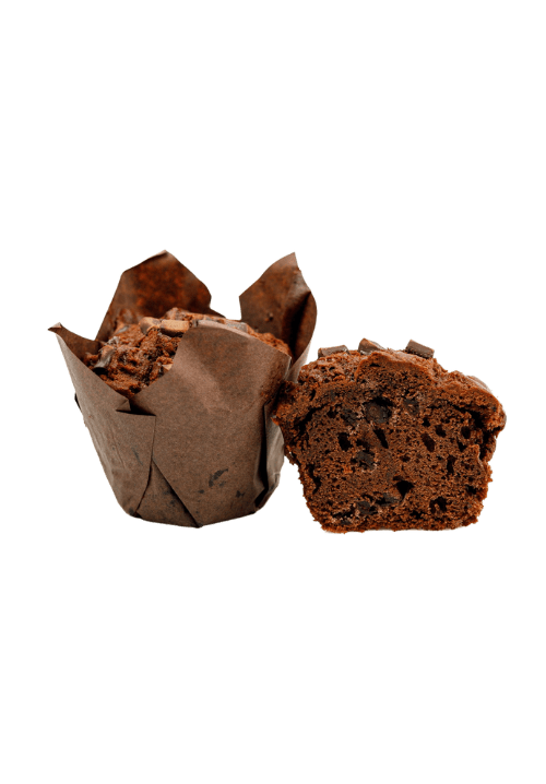 Muffin βανίλιας με κομματάκια μαύρης σοκολάτας Βελγίου