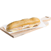 Μπαγκέτα ολικής με γαλοπούλα, edam & μαγιονέζα light