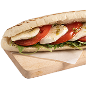 Panini με pesto και φρέσκια μοτσαρέλα