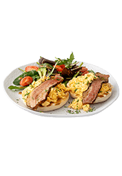 Scrambled Eggs με Χειροποίητο Μπέικον